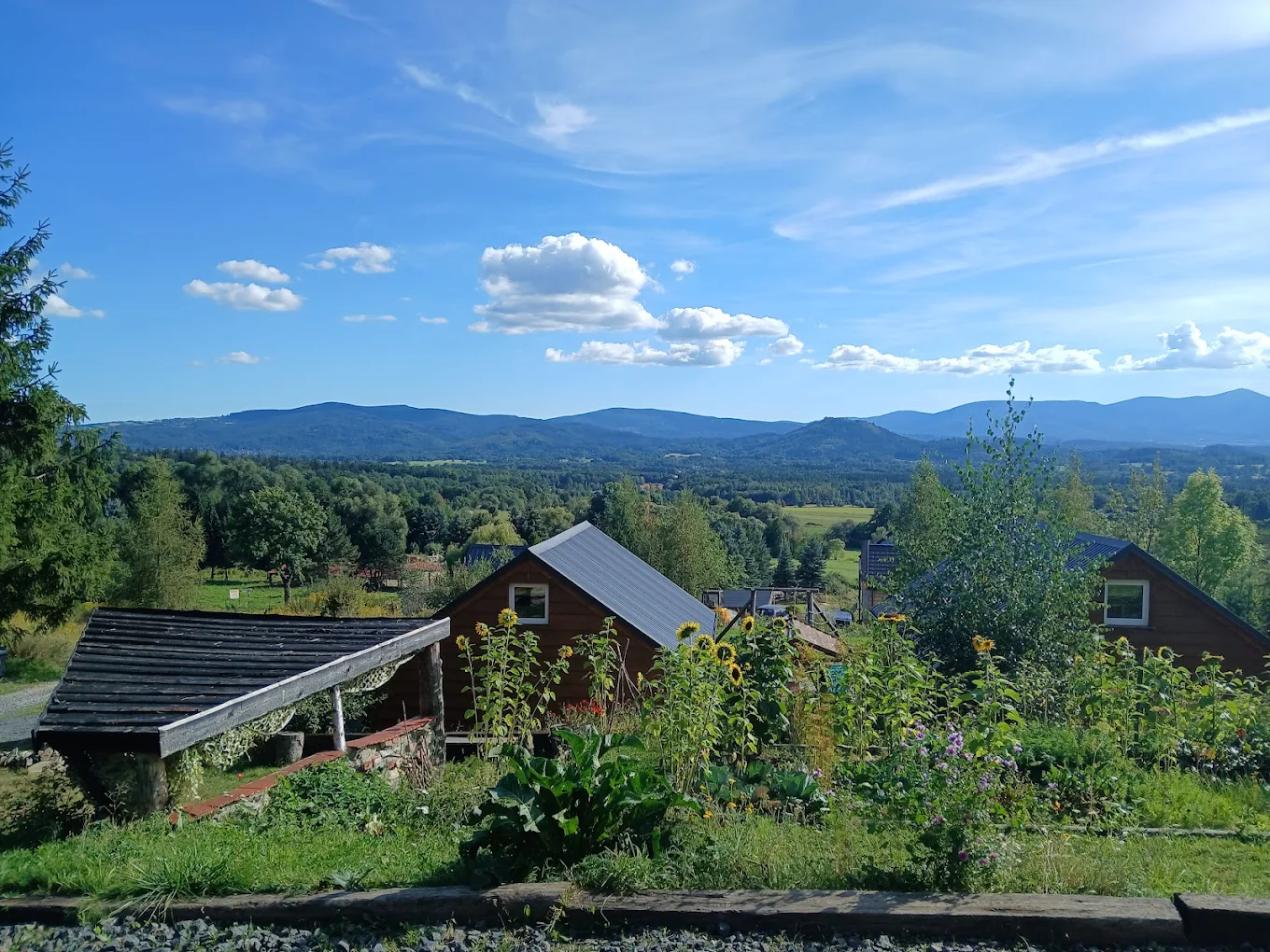 Posesja z góry latem